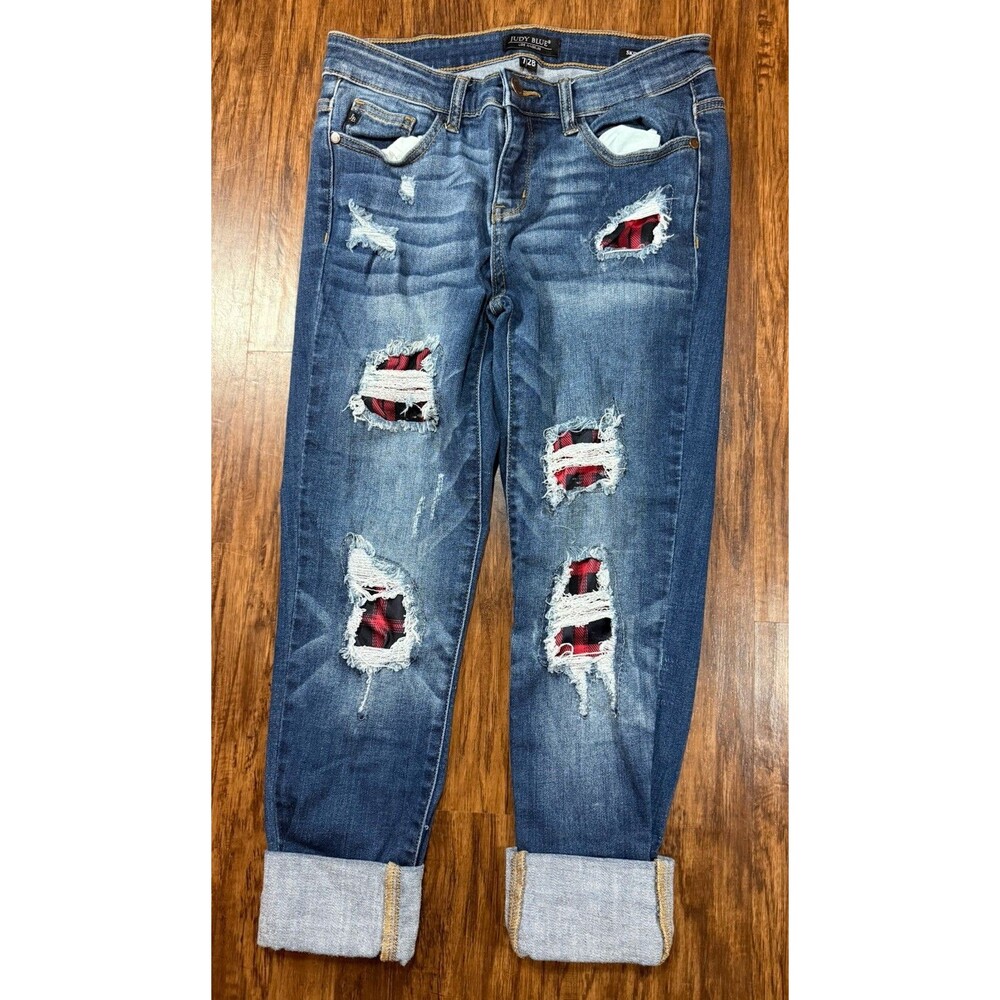 Judy Blue Women’s Jeans Size 7 / 28 Skinny Fit Distressed 116380